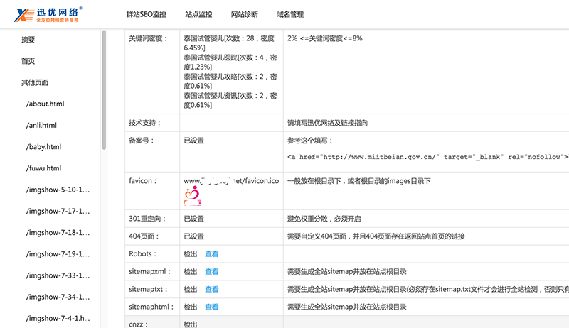 迅優智能診斷雲監控平台 網站診斷,網站診斷報告